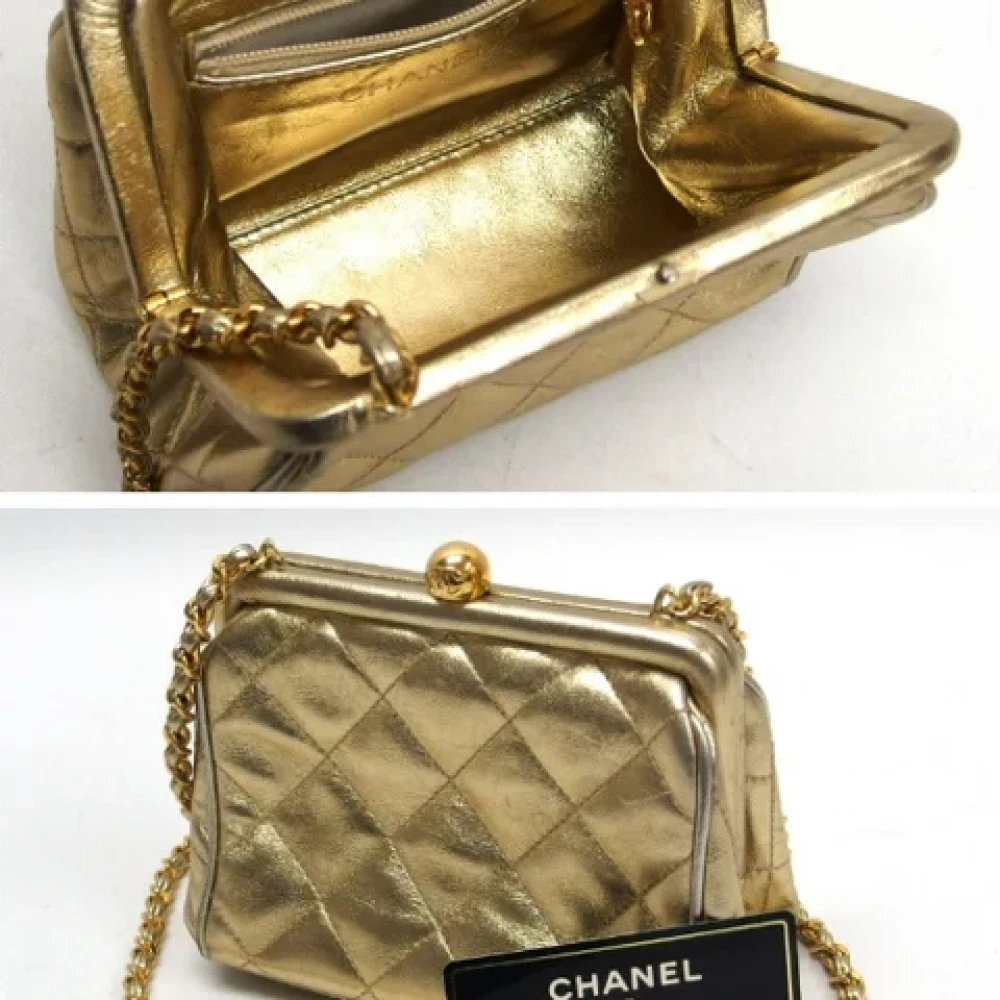 Chanel Vintage Pre-owned Fabric chanel-bags Yellow Dames