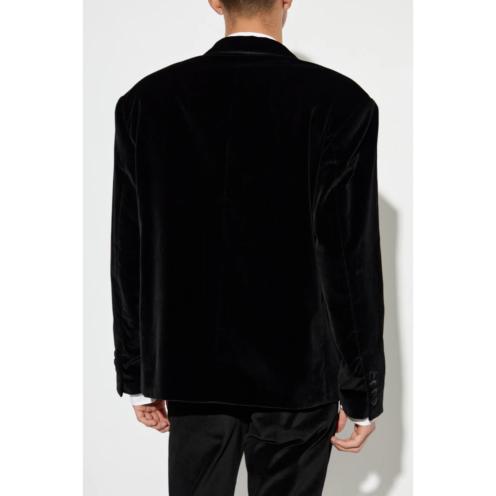 Dolce & Gabbana Fluwelen blazer Black Heren