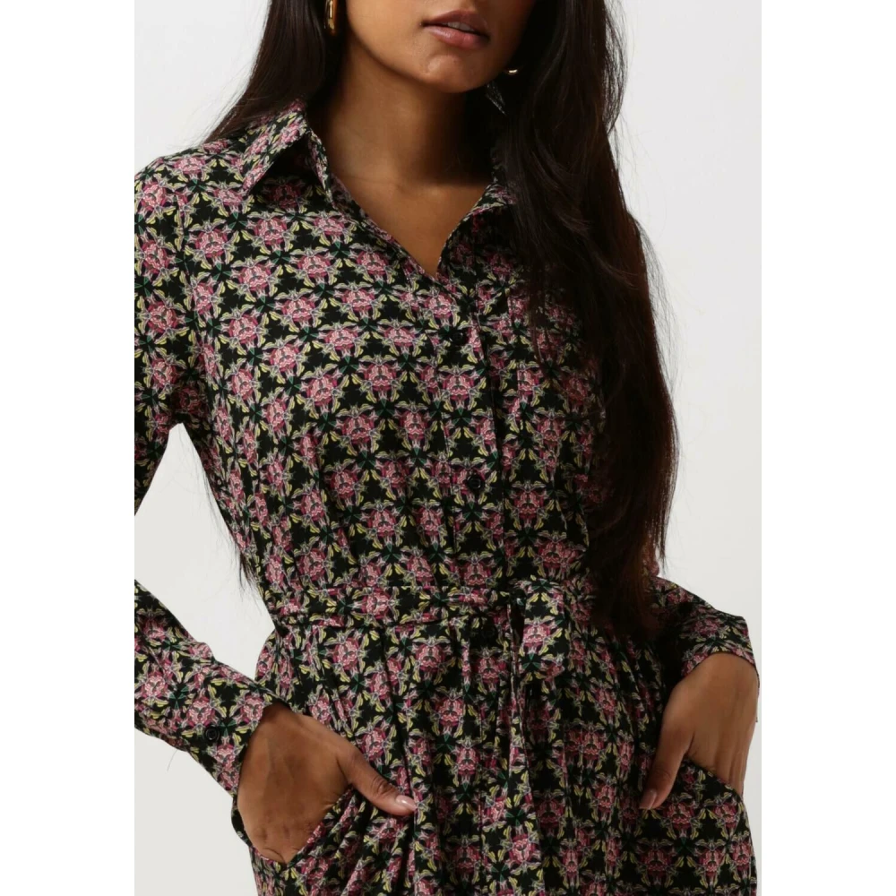Colourful Rebel Grafische Bloem Maxi Shirtjurk Multicolor Dames