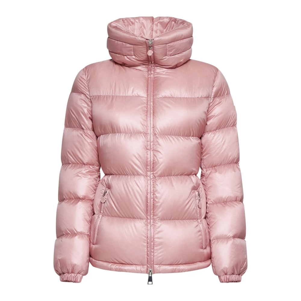 Moncler Douro Rosa Vadderad Nylon Dunjacka Pink, Dam