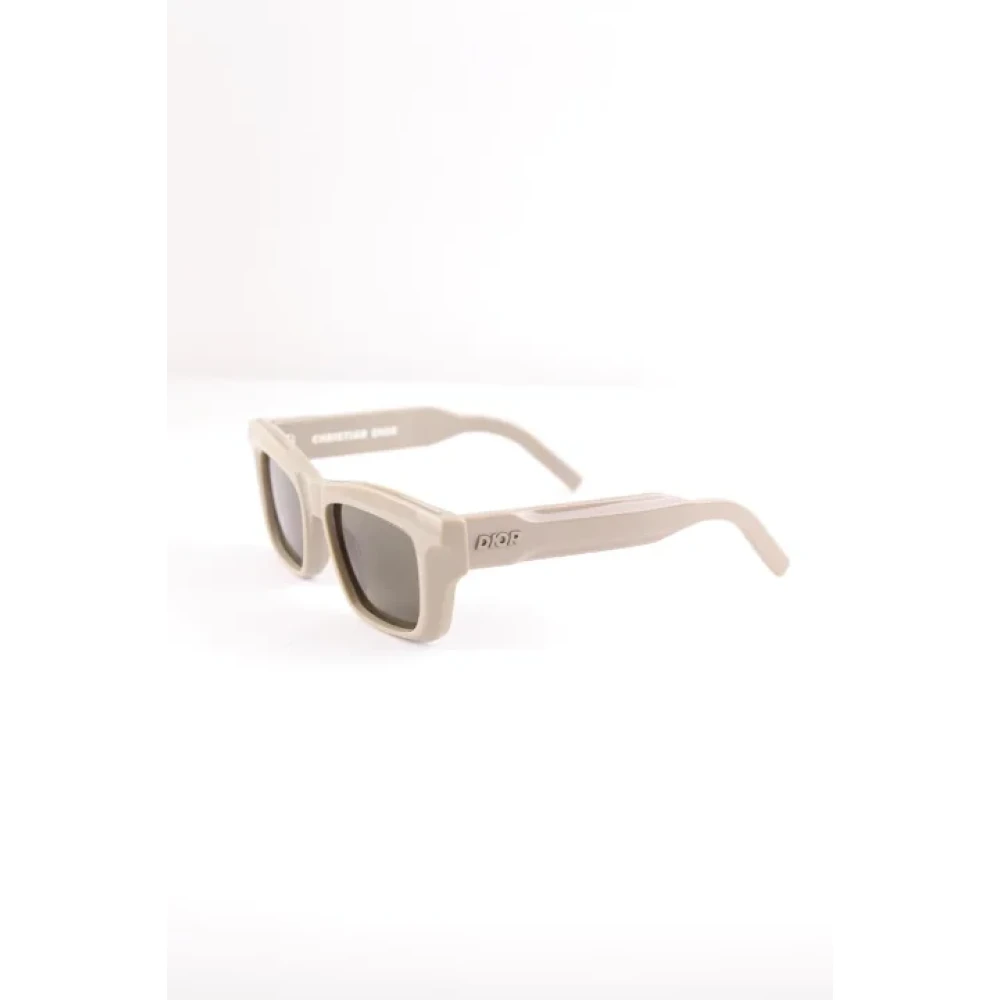 Dior Vintage Pre-owned Fabric sunglasses Beige Dames