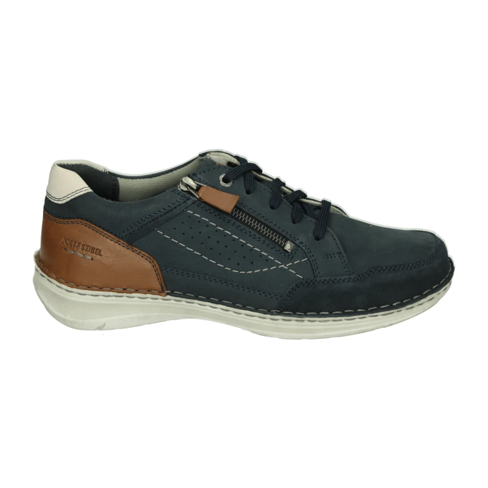 Josef Seibel Casual Blauwe Nubuck Schoenen Heren Schoenen