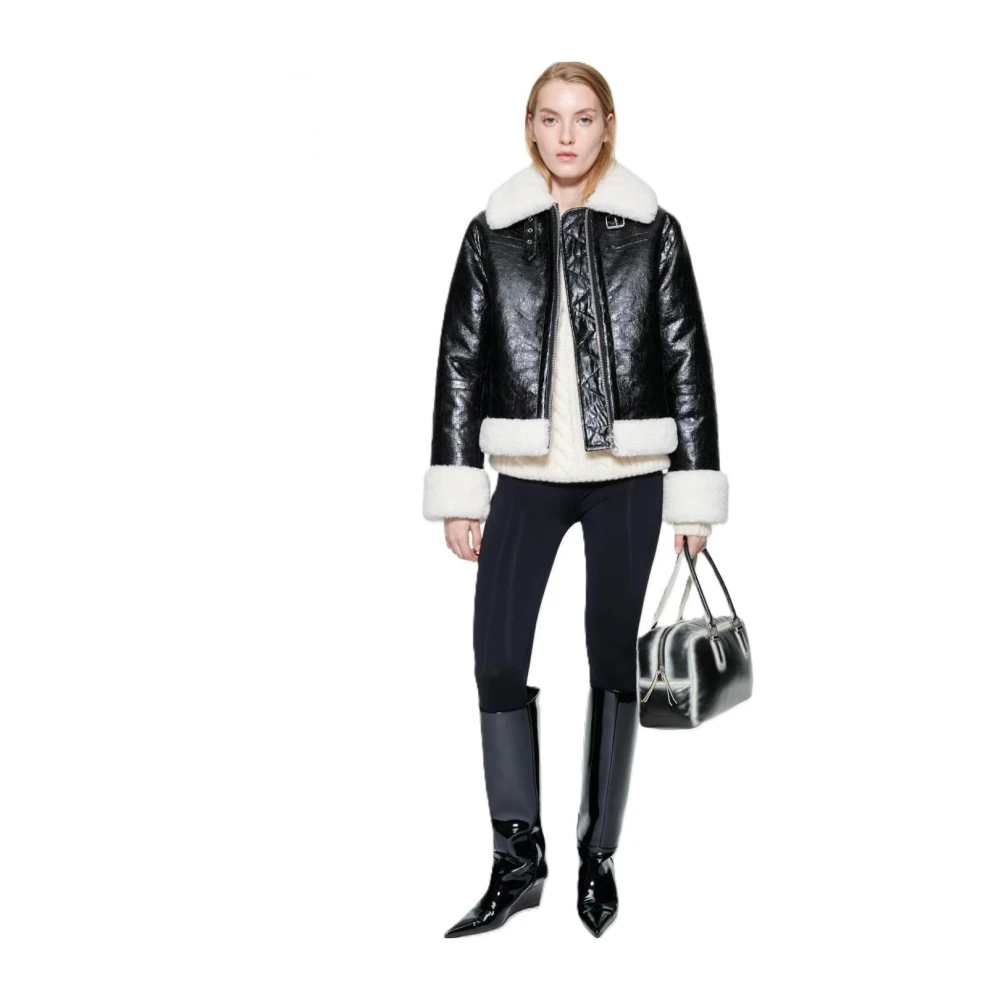 Stand Studio Polyester Puffer en Parka Jassen Black Dames