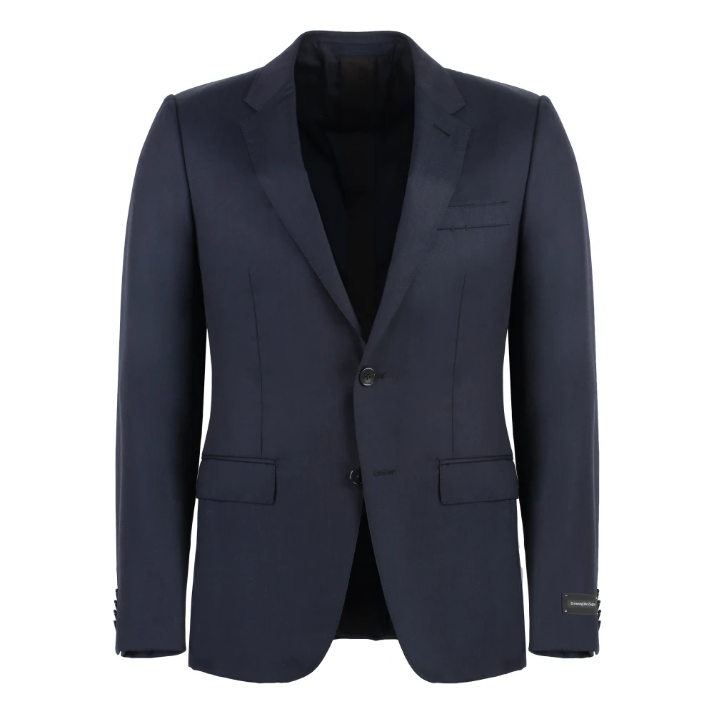 Ermenegildo Zegna Wol Zijde Pak Blue Heren