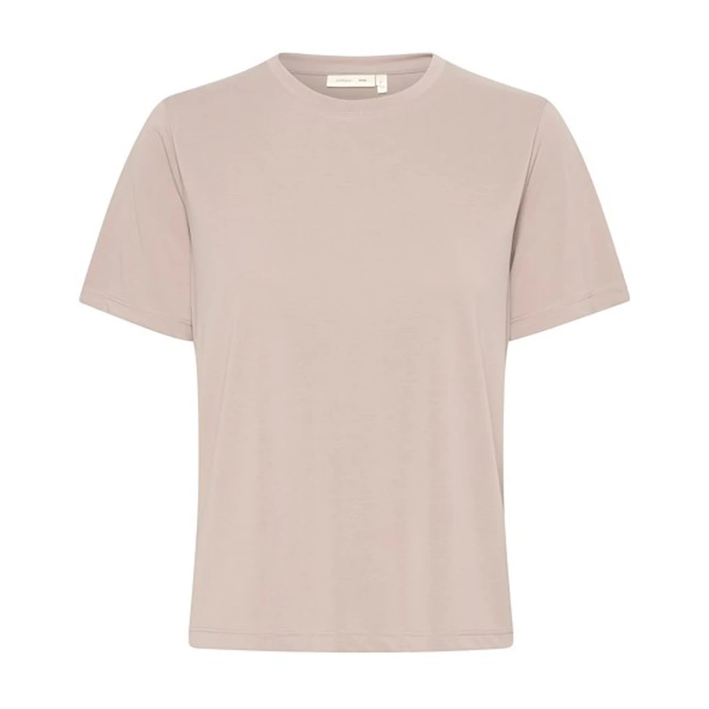 InWear Klassieke V-hals T-shirt Klei Pink Dames