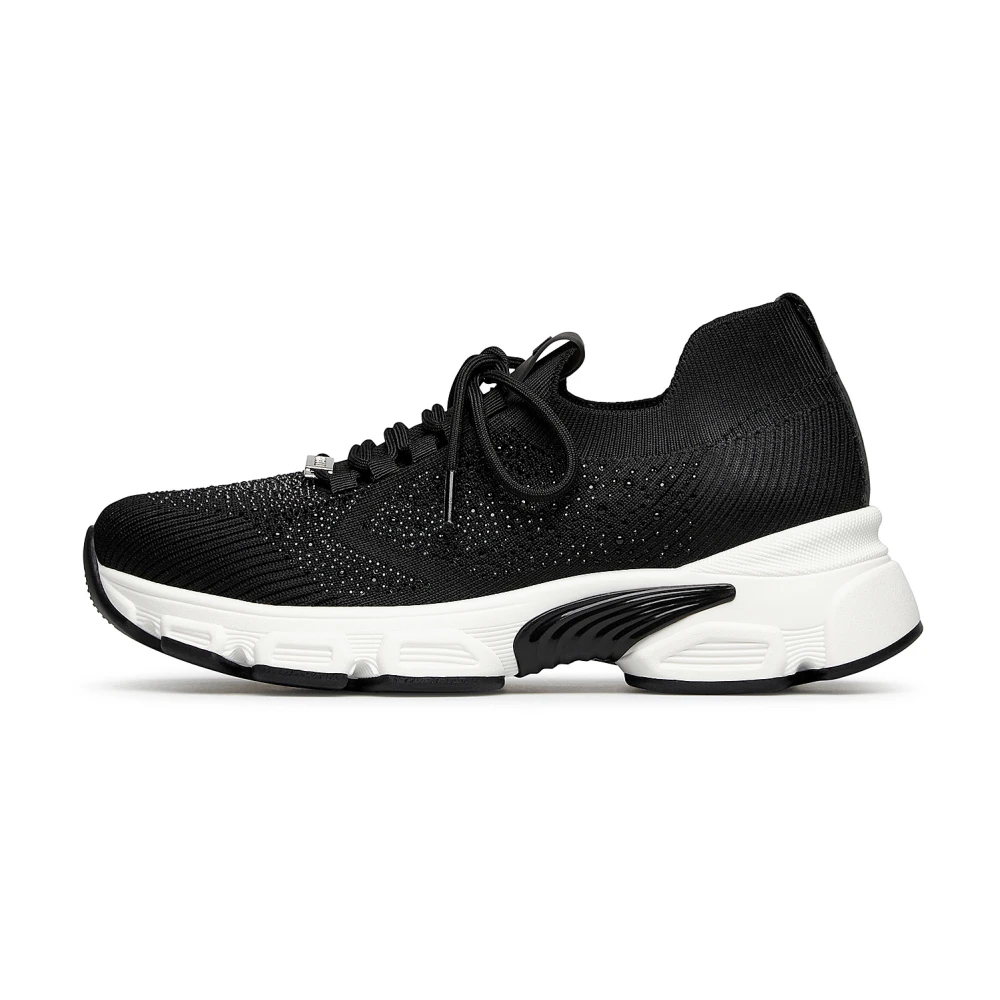 Loriblu Fabric Sneakers met Kristallen Dames Schoenen Zwart