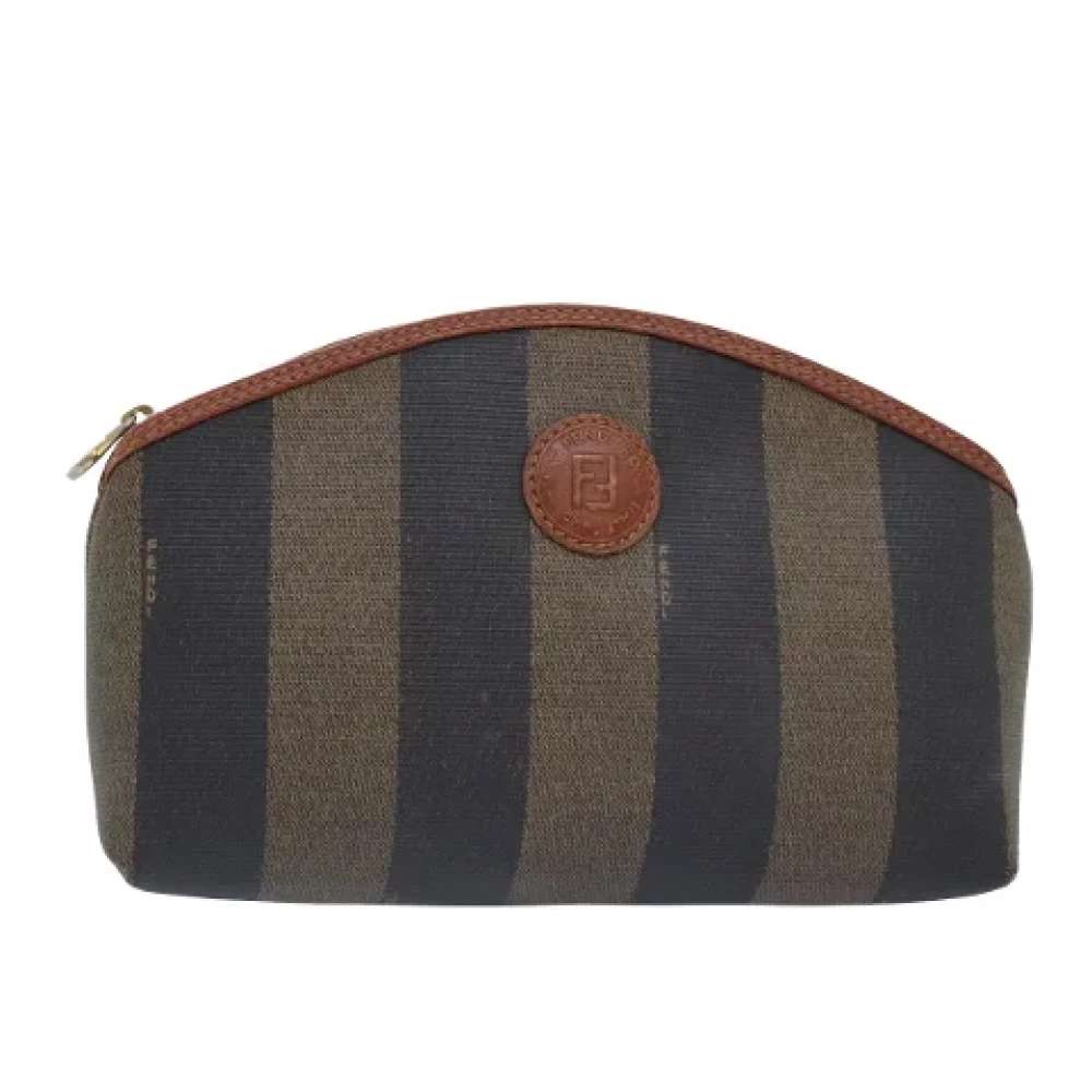 Fendi Vintage Pre-owned Coated canvas pouches Black Dames