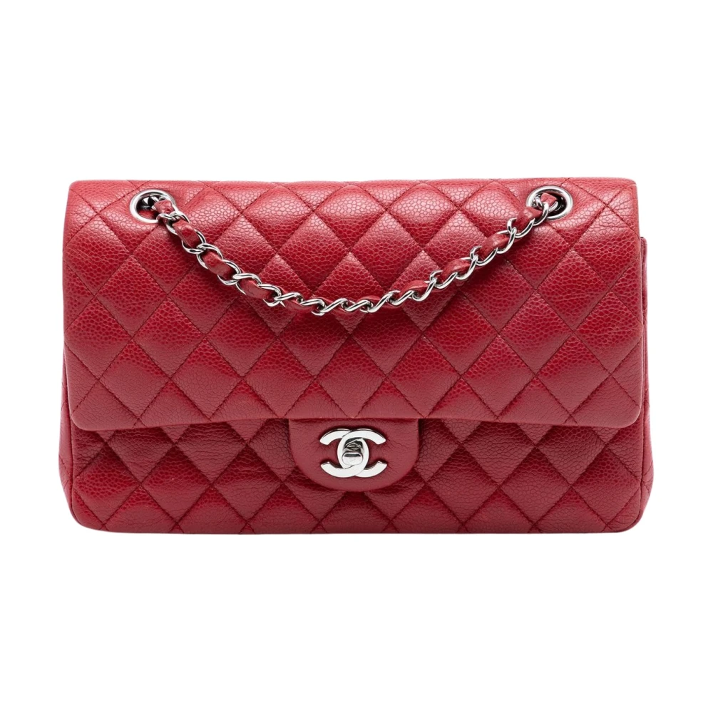 Chanel Vintage Women's Red Pre-Owned Quilted Flap Bag