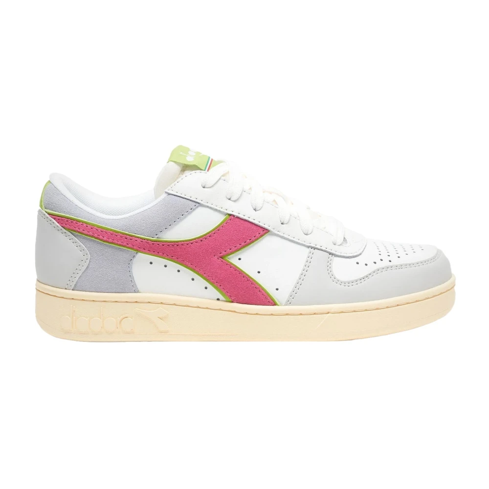 Diadora Women's White Leather Low Top Sneaker - Sneakers - 3 Uk - Shoes