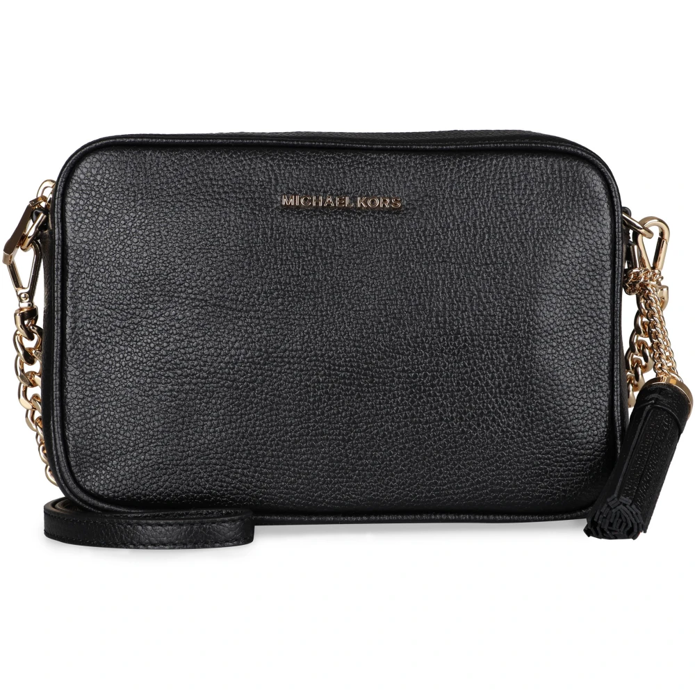 Michael Kors Women's Black Ginny Leather Crossbody Bag