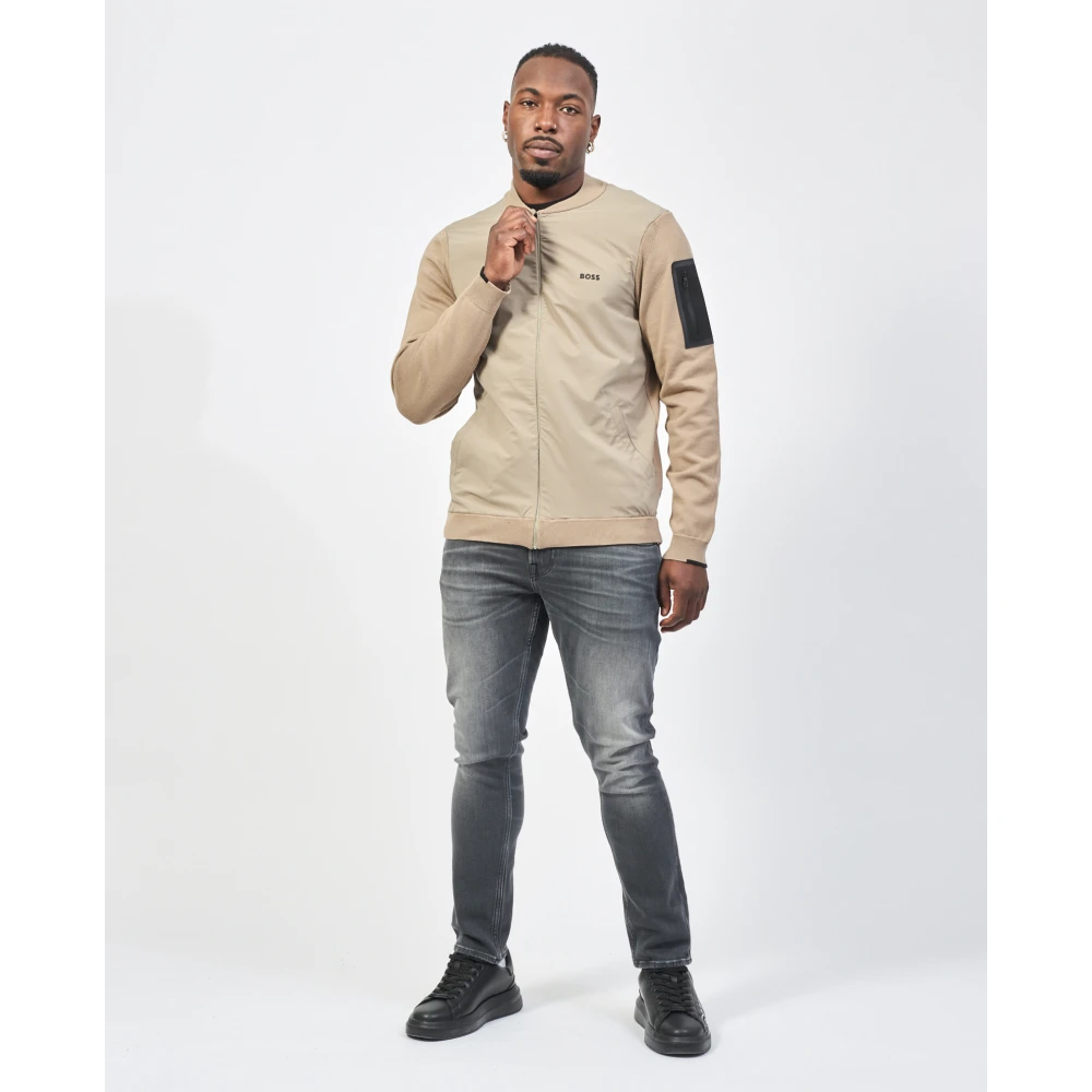 Hugo Boss Beige Jas met Logodetail Beige Heren