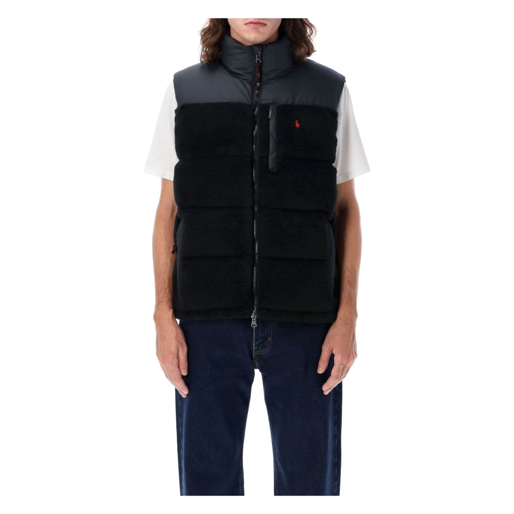 Ralph Lauren Puffer Pile Vest Black, Herr