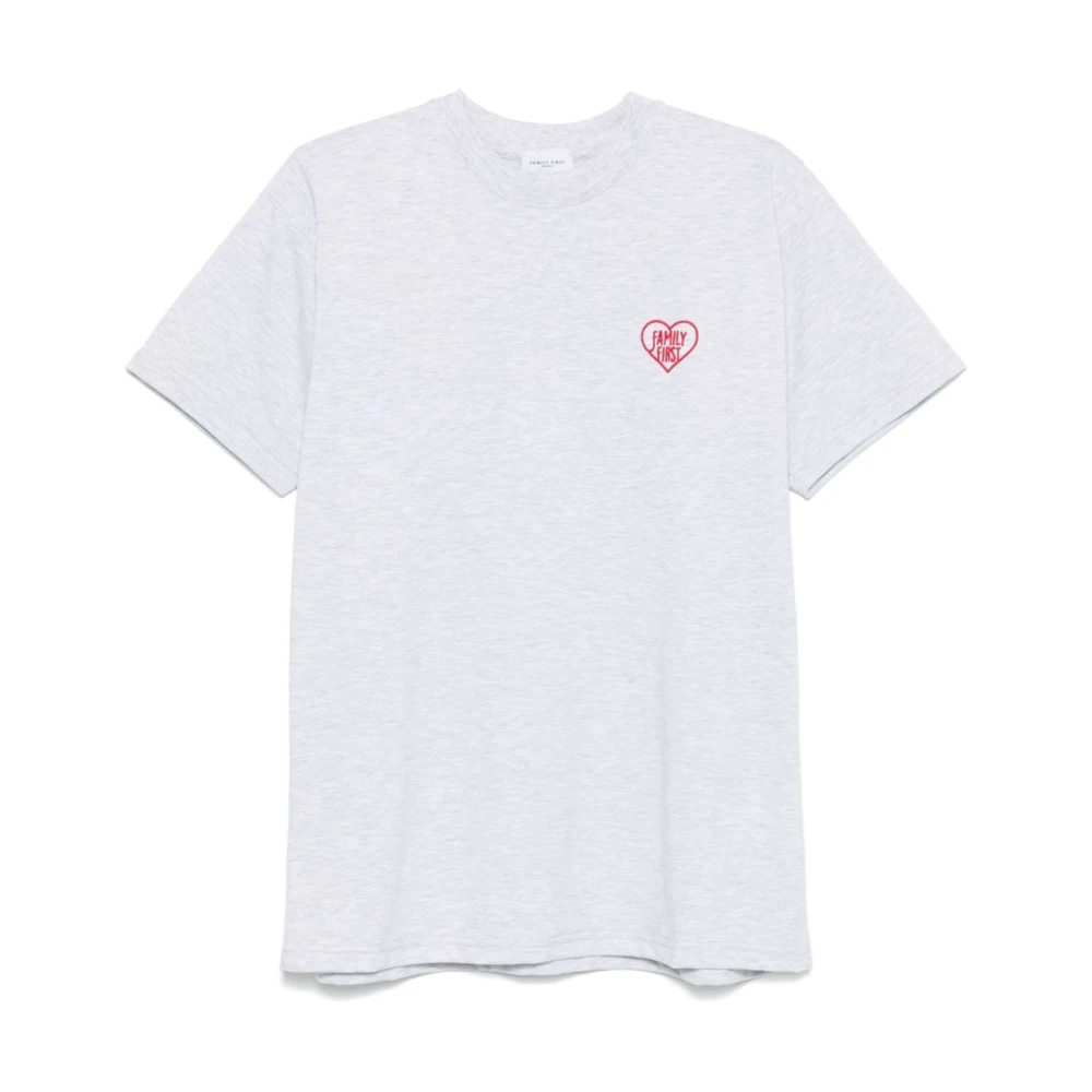 Family First Hart Logo Jersey T-shirts en Polos Gray Heren