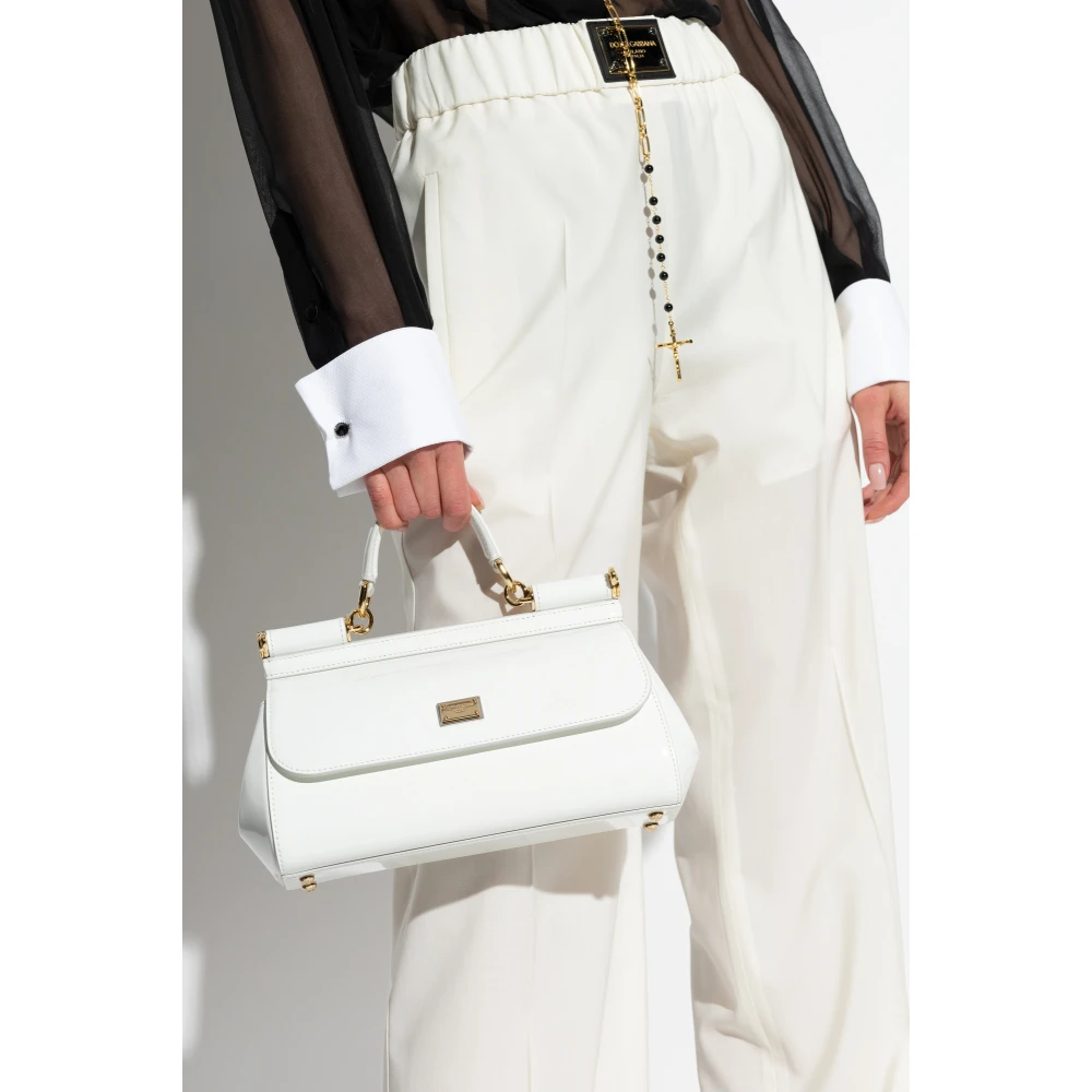 Dolce & Gabbana Sicily Schoudertas White Dames