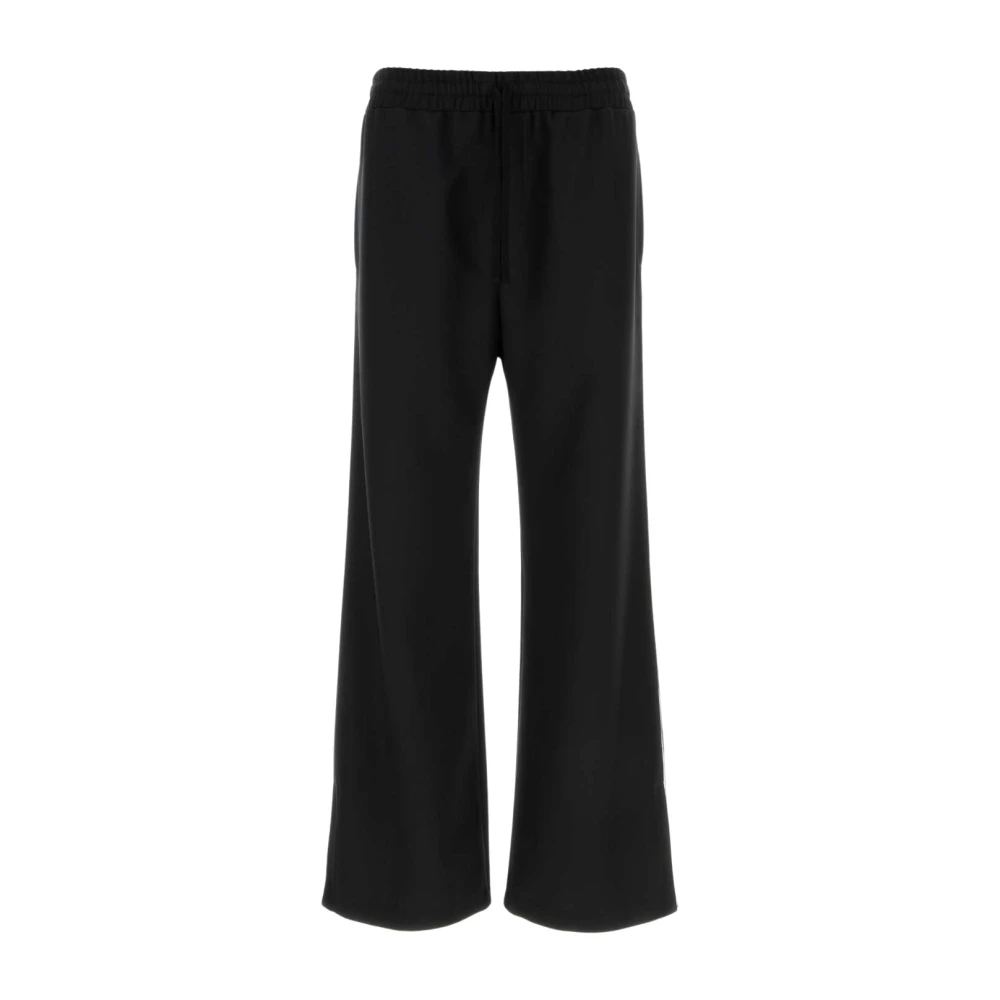 Valentino Garavani Men's Black Nylon Pants With Vlogo Patch