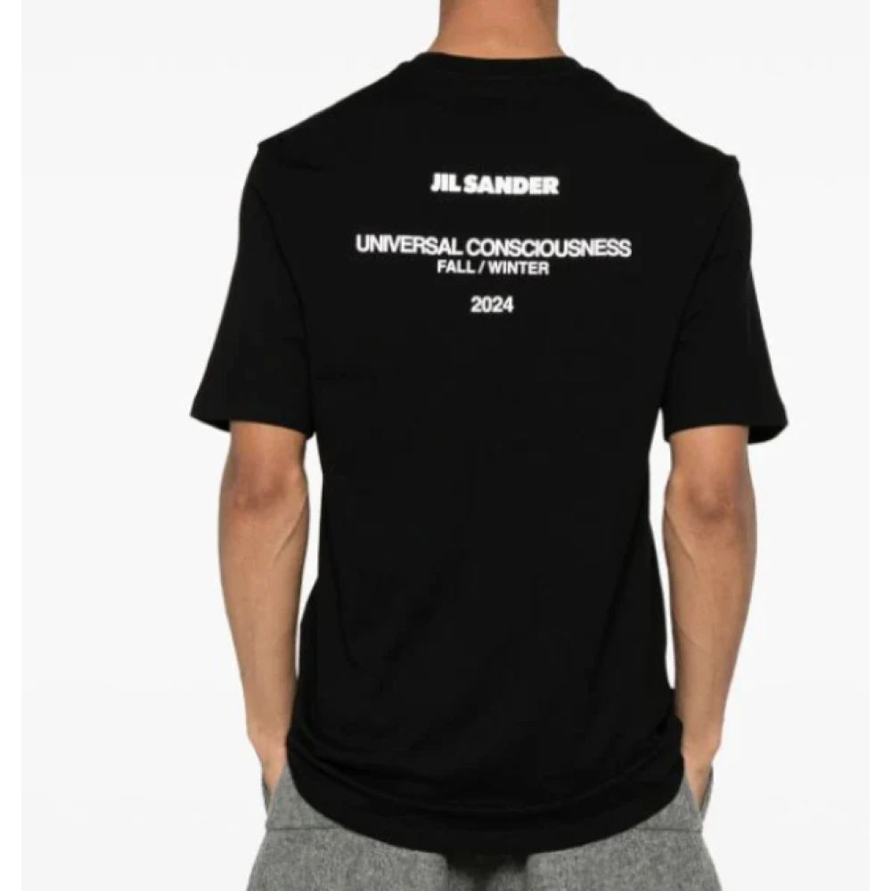 Jil Sander Zwarte Bewustzijn Tee Black Heren