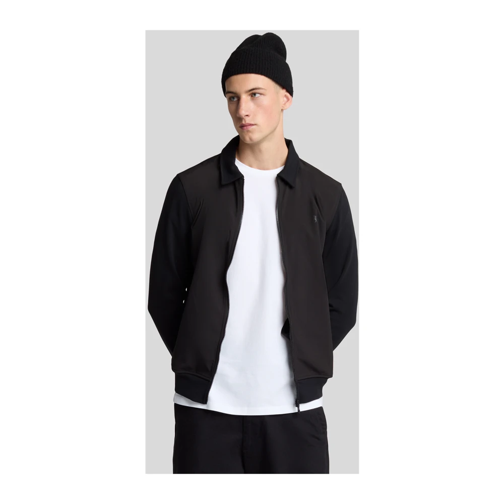 Lyle & Scott Middenlaag Softshell Hybrid Track Jacket Black Heren