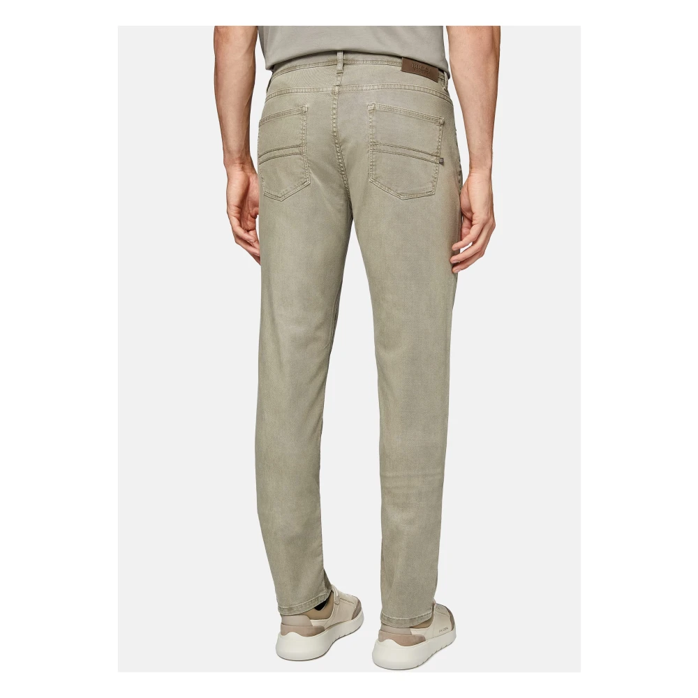Boggi Milano Stretch Katoenen Tencel Jeans Blue Heren