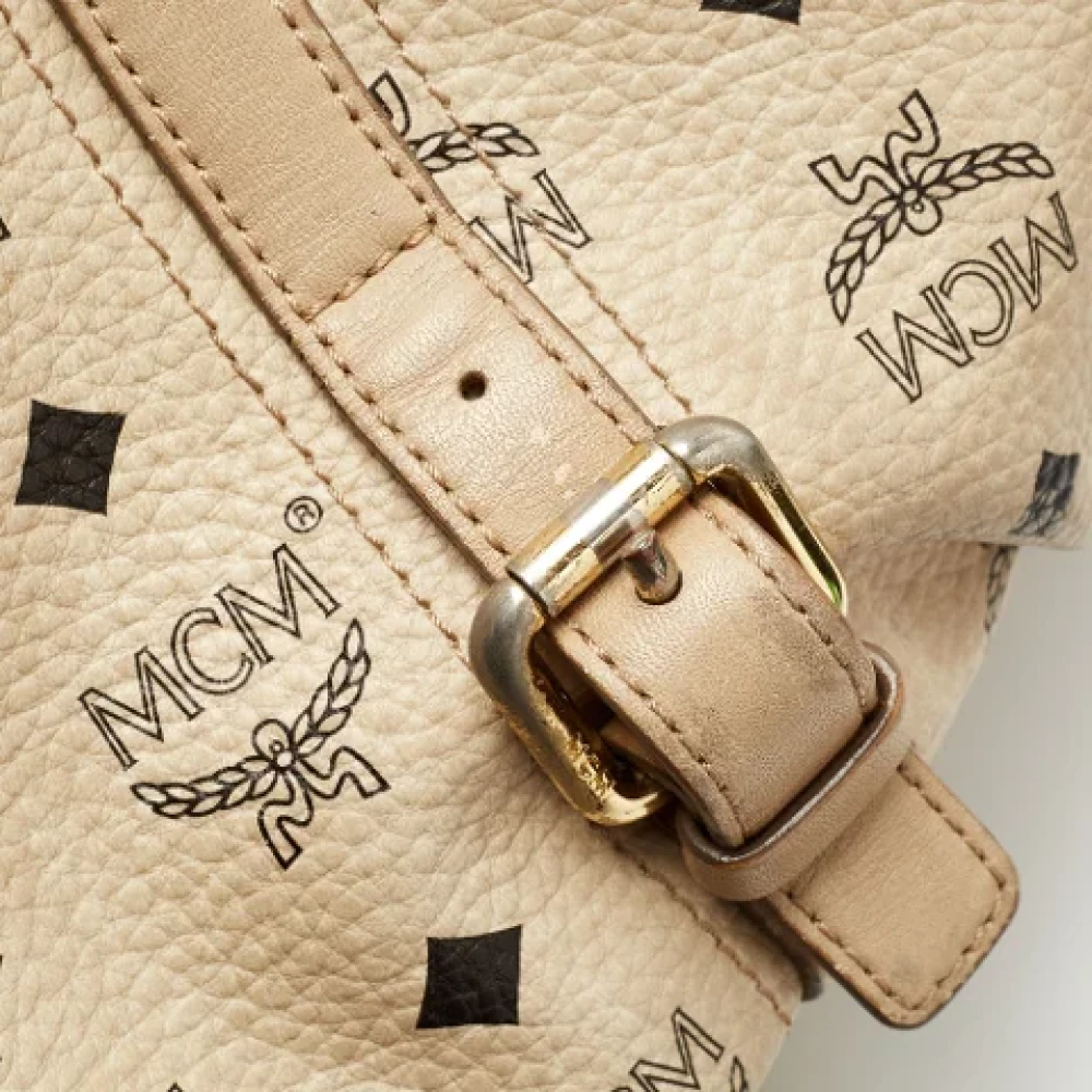 MCM Pre-owned Leather totes Beige Dames
