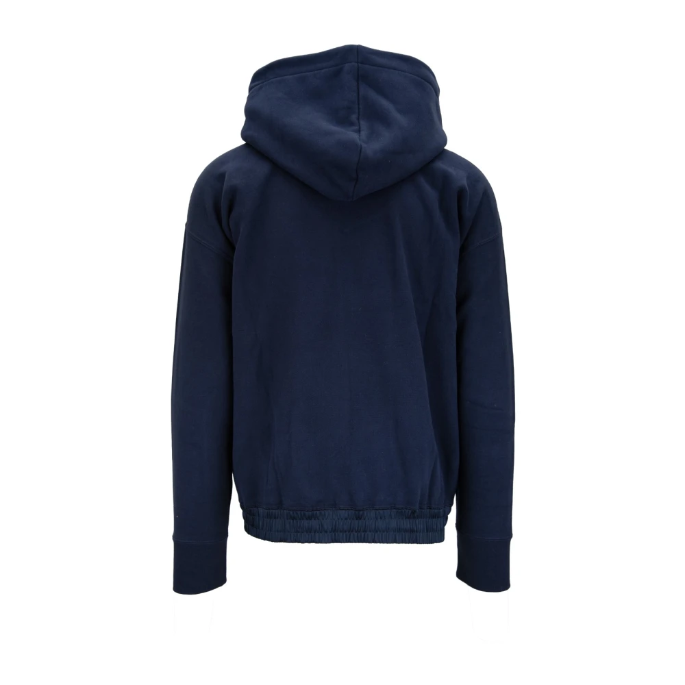 Saint Laurent Hoodie met Geborduurd Logo Blue Heren