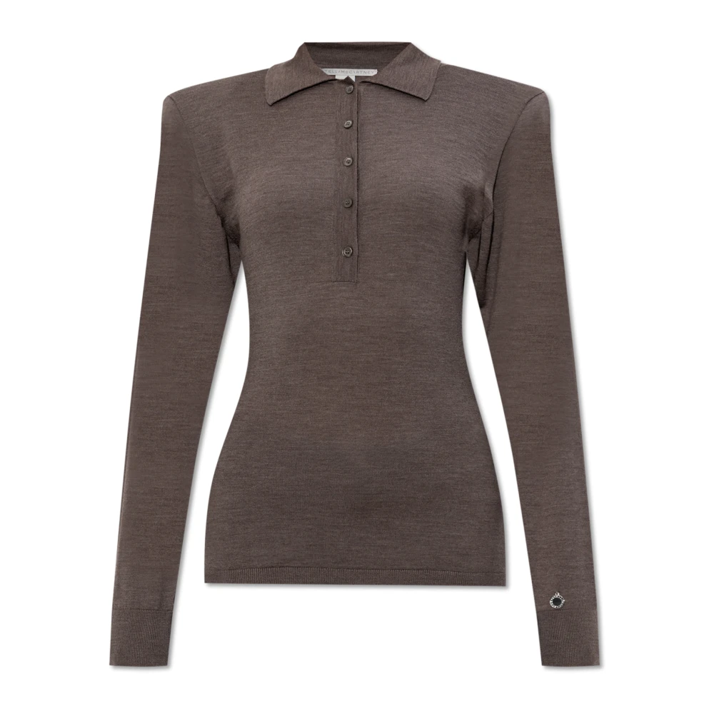 Stella Mccartney Trui met afneembare schouderkussens Brown Dames