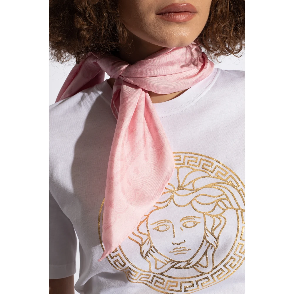 Versace Zijden sjaal Pink Unisex