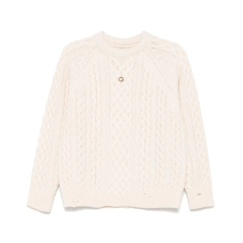Coperni Beige Wolmix Gebreide Trui Beige Dames