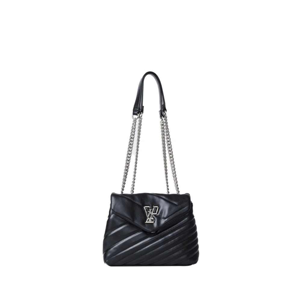 Gaëlle Paris Zwarte Schoudertas Elegant Hoogwaardig Leer Black Dames