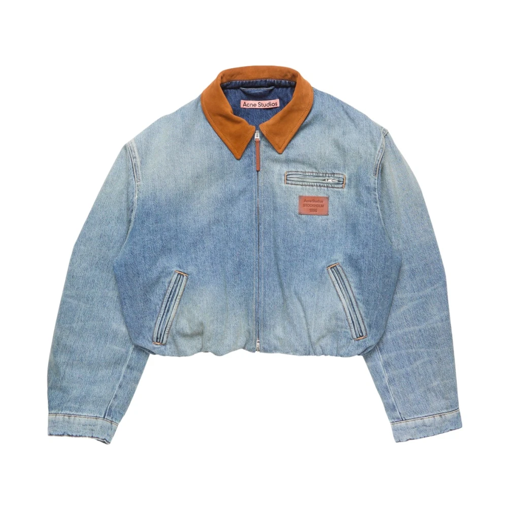Acne Studios Women's Blue Denim Bomber Jacket - Denim Jackets - S - Jackets
