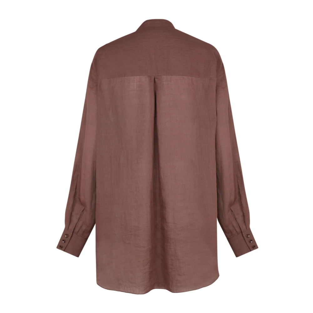 Cortana Raoul ramie blush overhemd Brown Dames