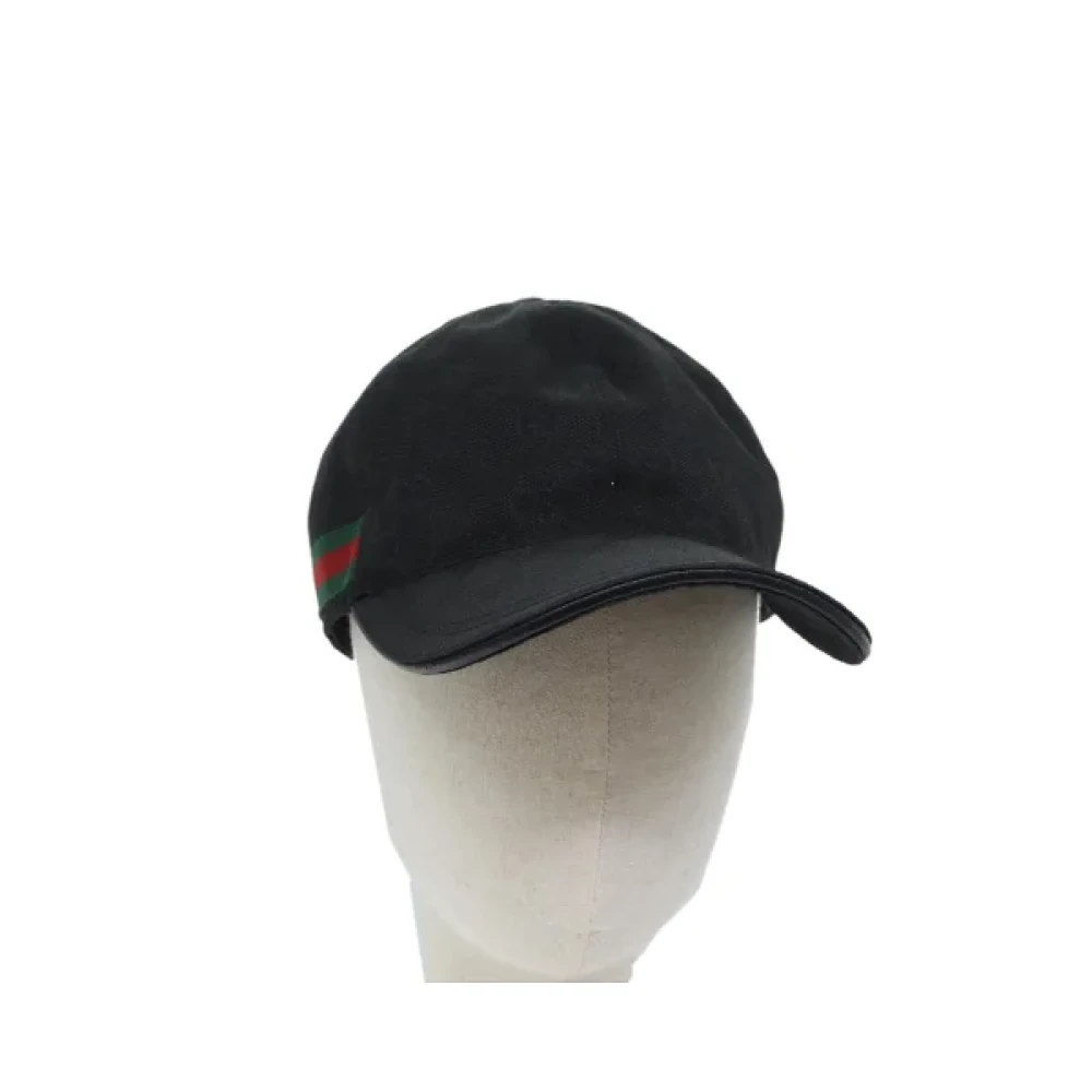 Gucci Vintage Pre-owned Canvas hats Black Dames