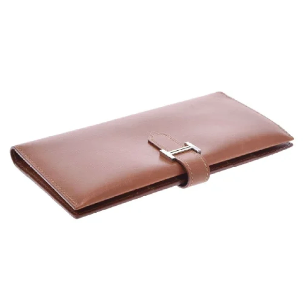 Hermès Vintage Pre-owned Leather wallets Brown Dames