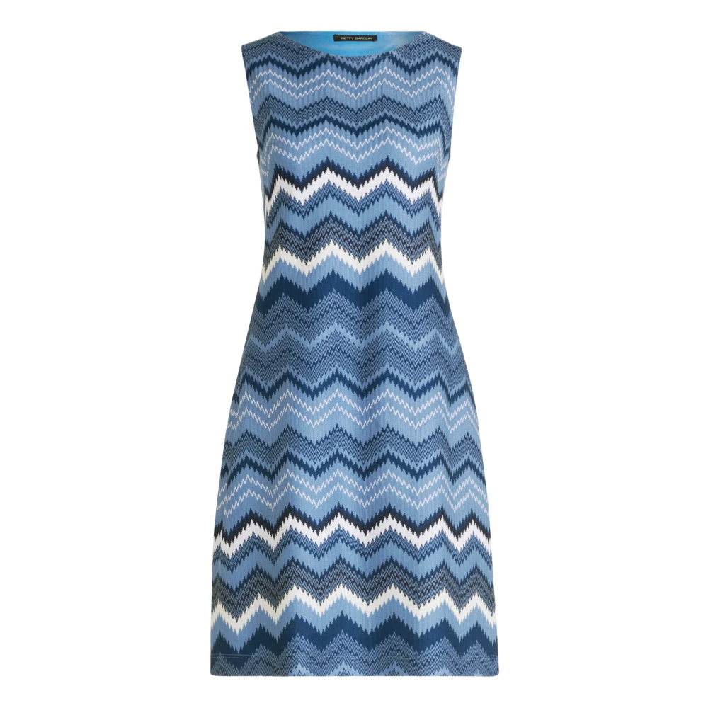 Betty Barclay Elegant Kant Jurk met Boothals Blue Dames
