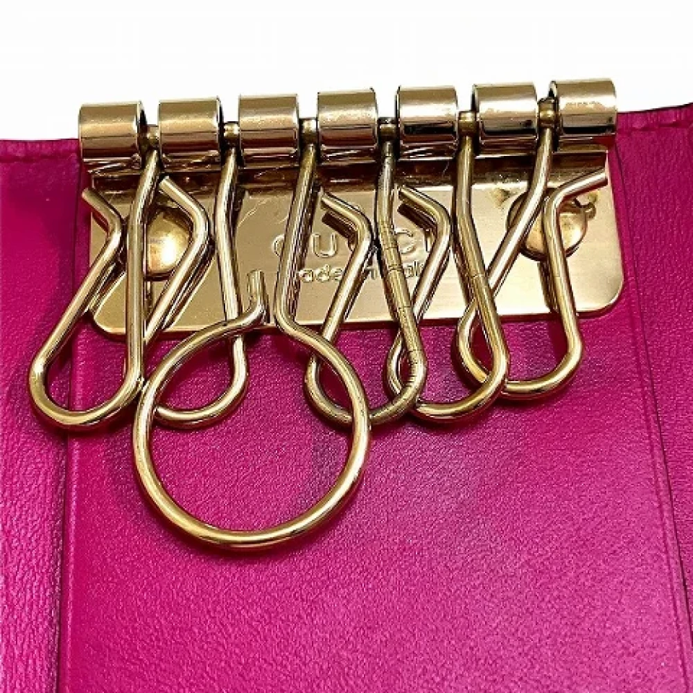 Gucci Vintage Pre-owned Leather key-holders Pink Dames