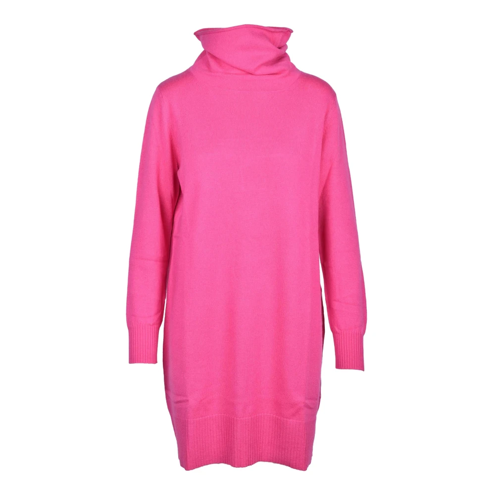 Kangra Wol Zijde Kasjmier Jurk Pink Dames