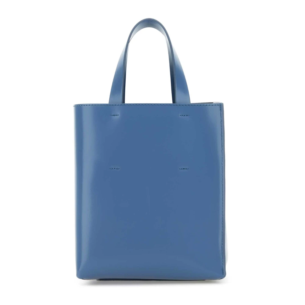Marni Blauwe Leren Mini Handtas Blue Dames