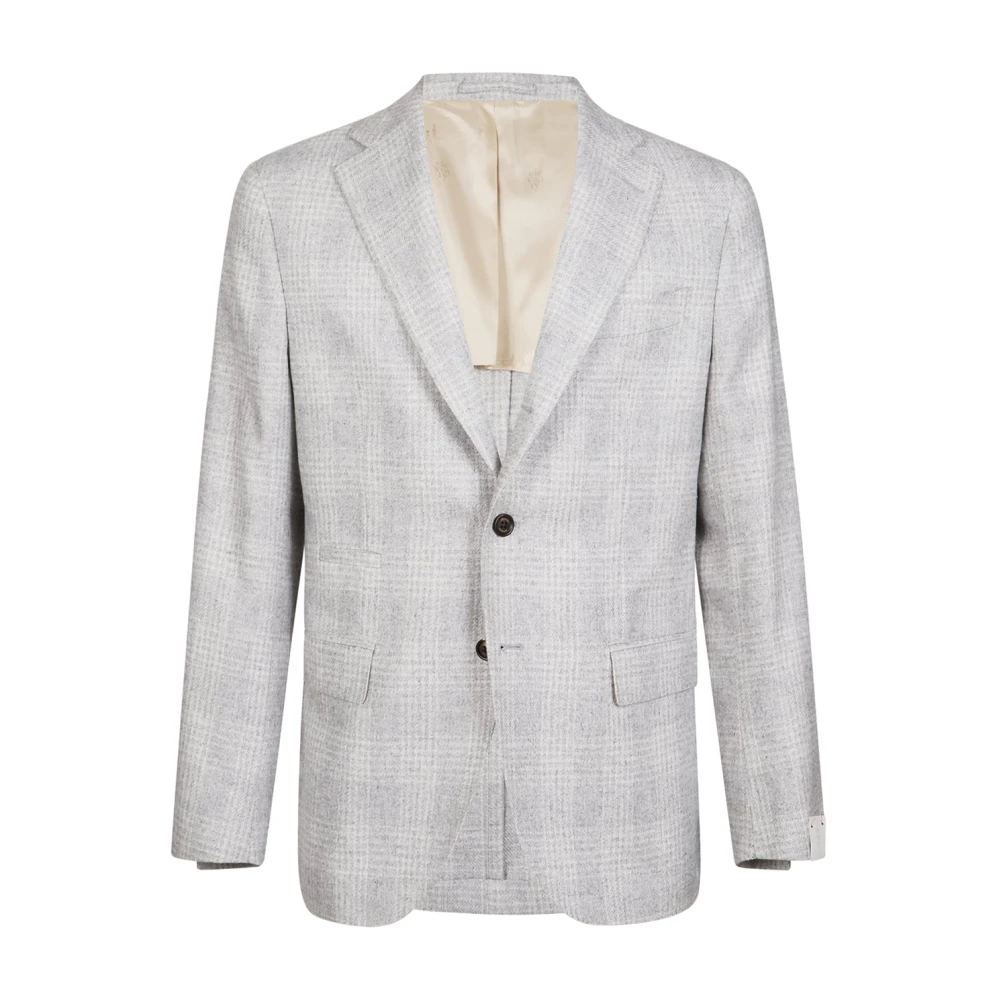 Eleventy Men's Gray Silk Cashmere Jacket Slim Fit - Blazers - 3XL - Jackets