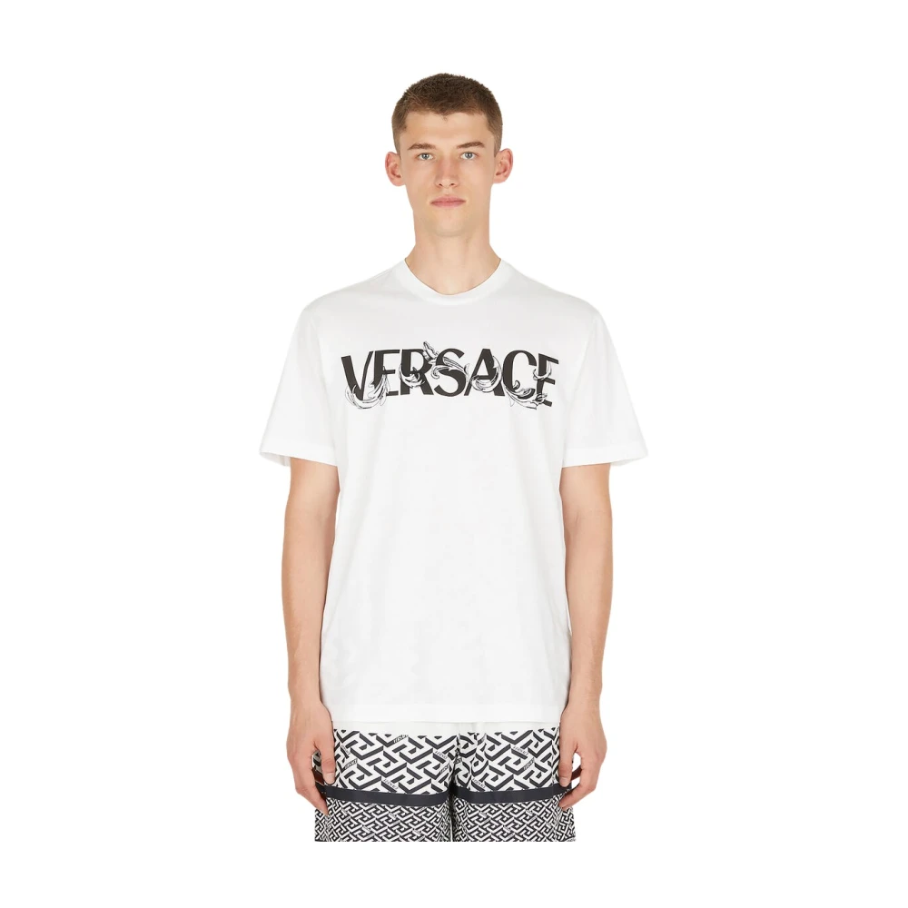 Versace T-shirt White, Herr