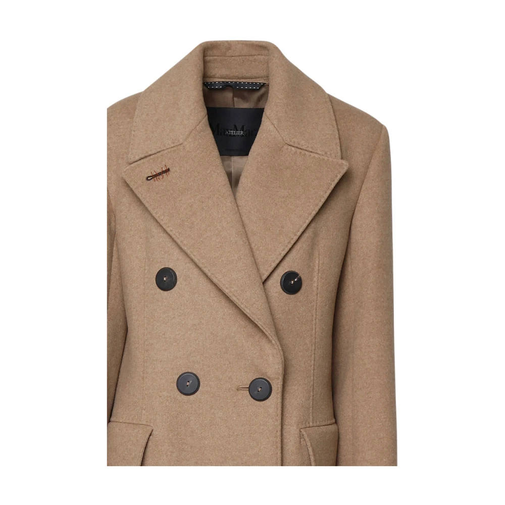 Max Mara Certo Kameeljas Knoopsluiting Italië Brown Dames