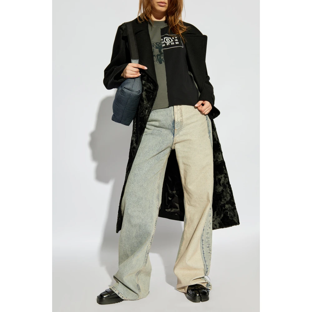 MM6 Maison Margiela Jeans met logo Blue Dames