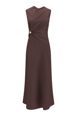 robe-midi-en-soie-avec-detail-metallique