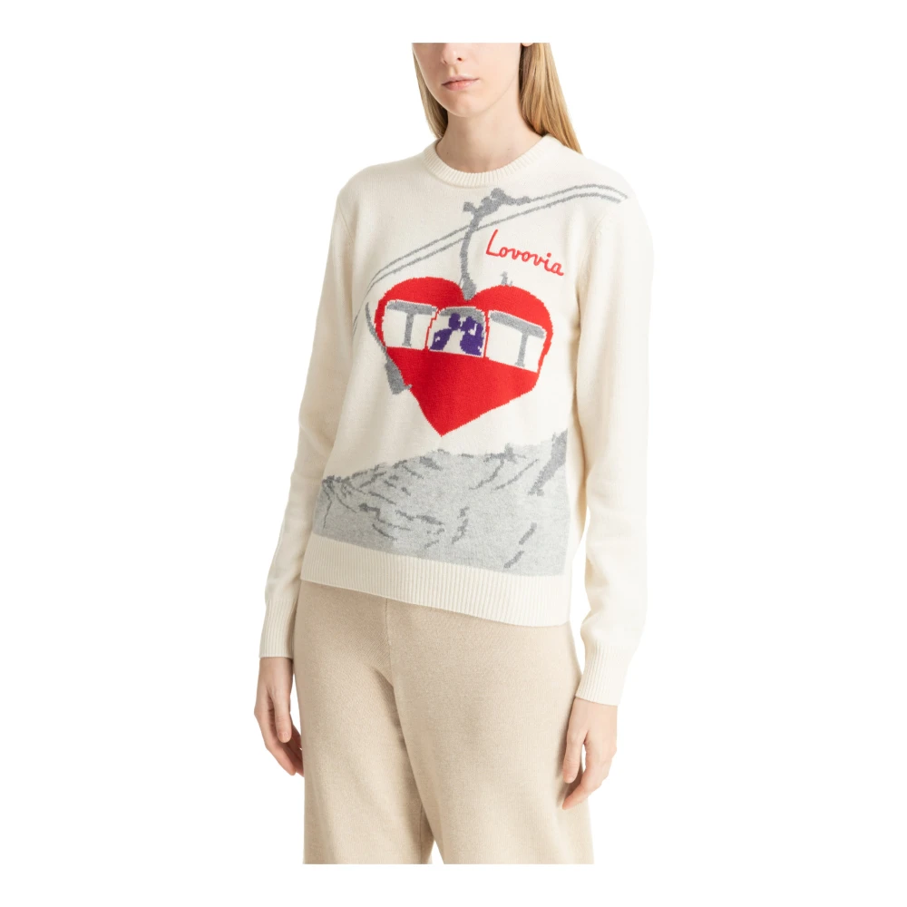MC2 Saint Barth Abstract Multikleur Logo Sweater Multicolor Dames