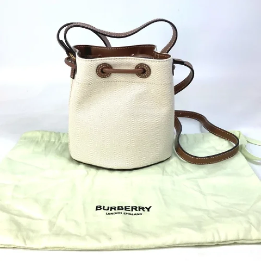 Burberry Vintage Pre-owned Fabric shoulder-bags Beige Dames