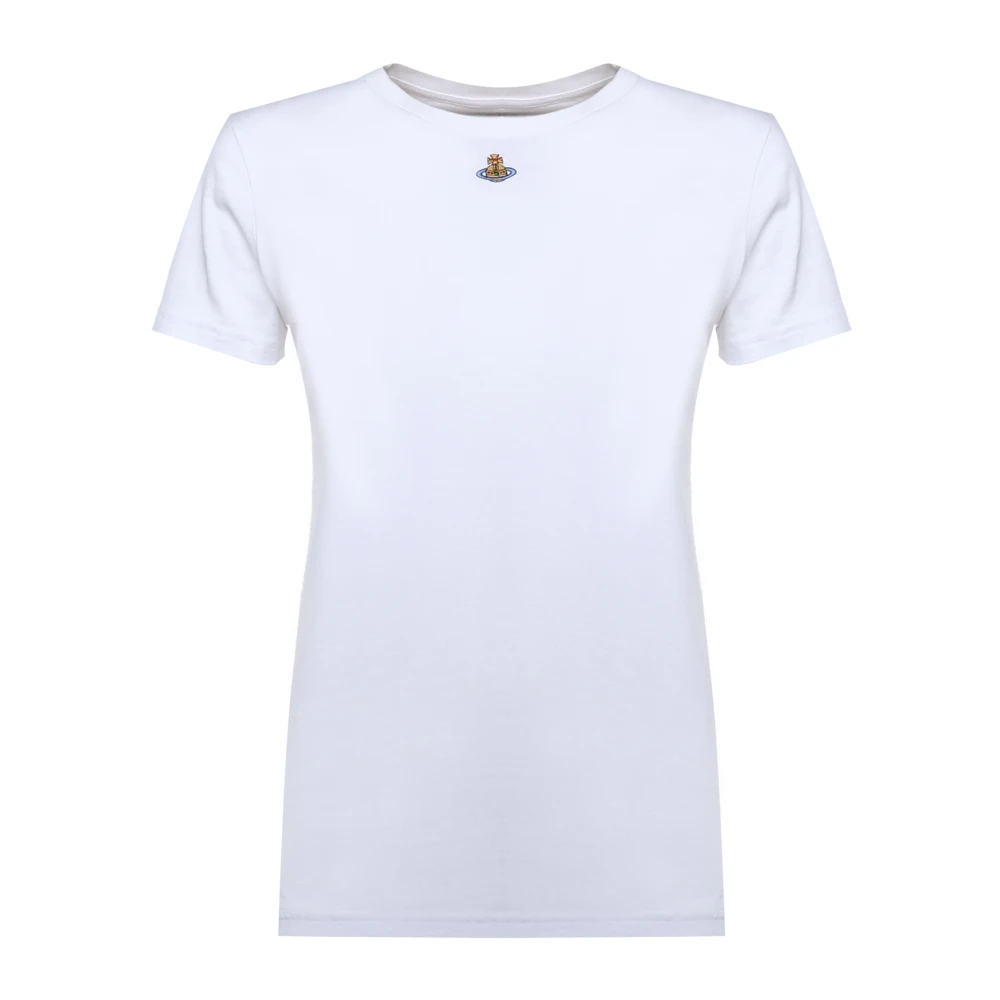 Vivienne Westwood Women's White Cotton Crew-Neck T-Shirt - T-Shirts - Xs - Tops