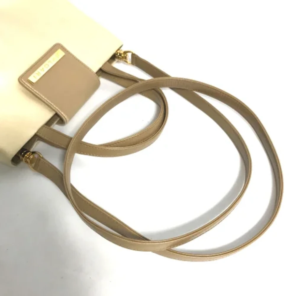 Bvlgari Vintage Pre-owned Fabric shoulder-bags Beige Dames