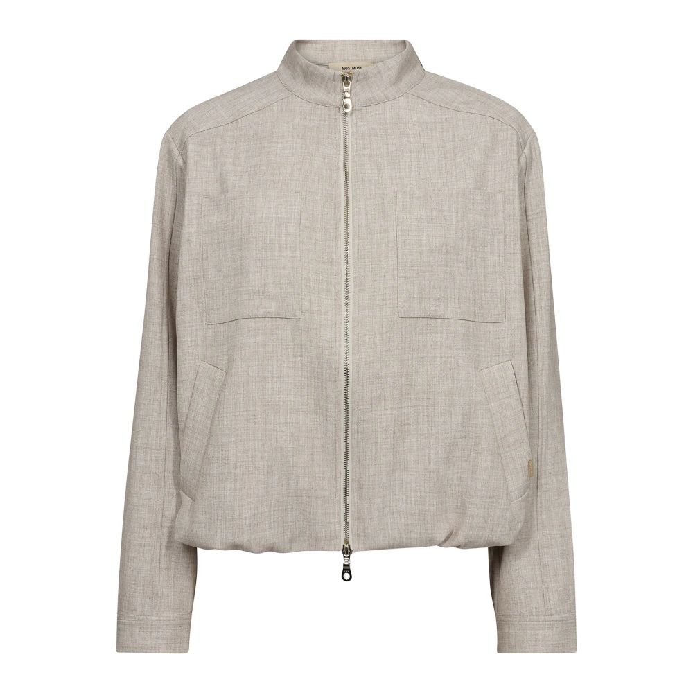 MOS MOSH Flair Jacket met Slimme Zakken Beige Dames