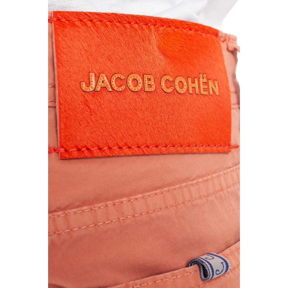 Jacob Cohën Slim Fit Koraalrode 5-Pocket Broek Orange Heren