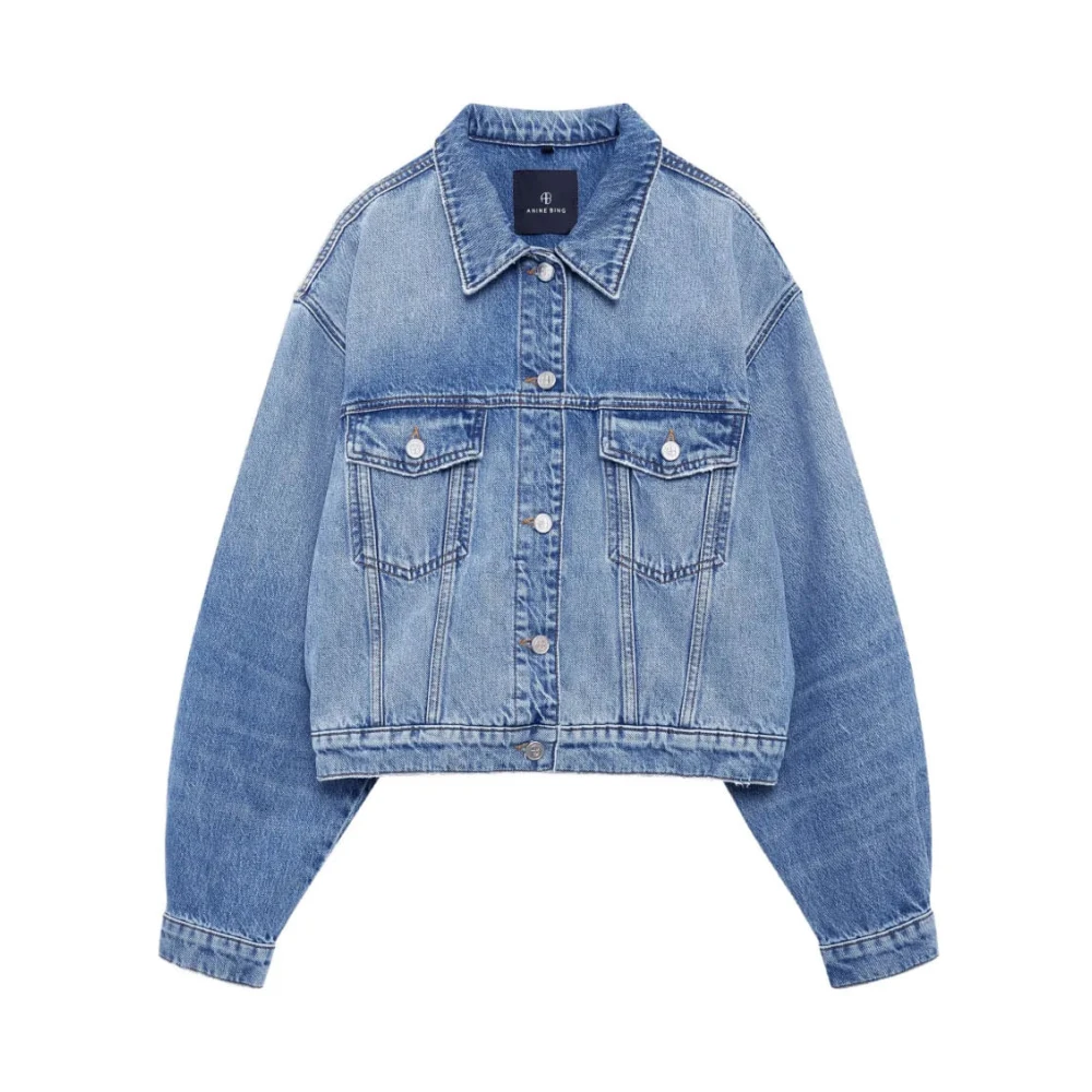 Anine Bing Women's Blue Denim Jackets, S, Quincy Jacket