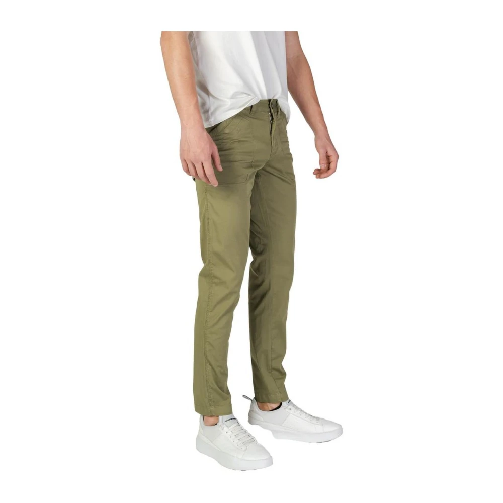 RefrigiWear Groene Katoenen Regular Fit Broek Green Heren