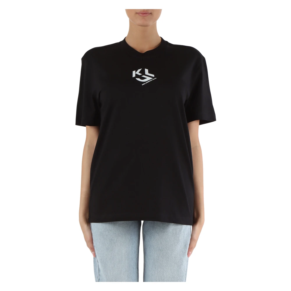 Karl Lagerfeld Biologisch Katoen Regular Fit T-shirt Black Dames